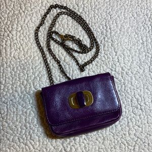 Hobo Purple Micro Crossbody Small Purse Handbag